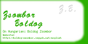 zsombor boldog business card